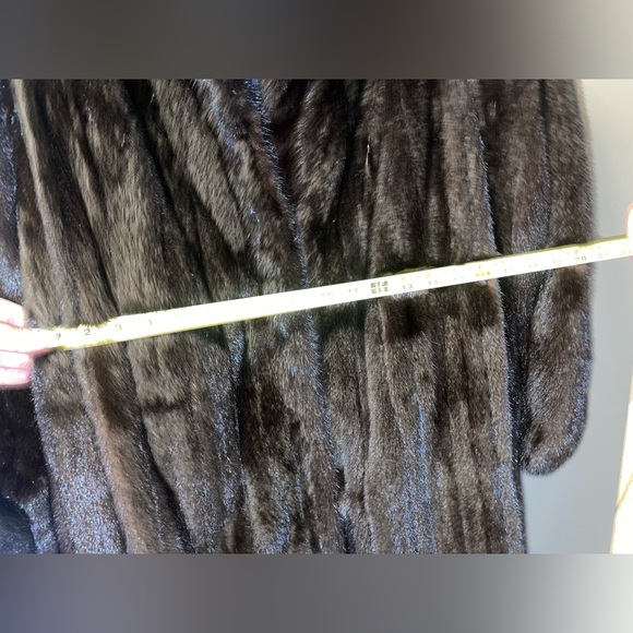 SALE big HIT BUYVtg mahogany brown full length mink coat  black lining w shaw - Picture 12 of 16